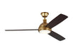 Generation Lighting Hicks 60 Inch LED Ceiling Fan Hand Rubbed Antique Brass Finish (3HCKR60HABD)