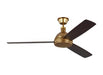 Generation Lighting Hicks 60 Inch LED Ceiling Fan Hand Rubbed Antique Brass Finish (3HCKR60HABD)