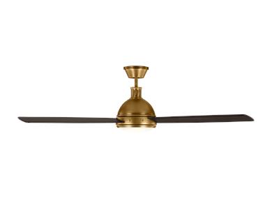 Generation Lighting Hicks 60 Inch LED Ceiling Fan Hand Rubbed Antique Brass Finish (3HCKR60HABD)