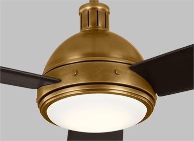 Generation Lighting Hicks 60 Inch LED Ceiling Fan Hand Rubbed Antique Brass Finish (3HCKR60HABD)