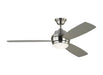 Generation Lighting Ikon 52 Inch LED Ceiling Fan Brushed Steel Finish (3IKDR52BSD)