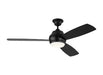 Generation Lighting Ikon 52 Inch LED Ceiling Fan Midnight Black Finish (3IKDR52MBKD)