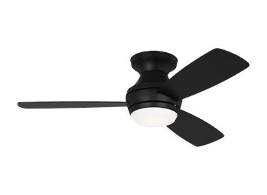 Generation Lighting Ikon 44 Inch LED Ceiling Fan Midnight Black Finish (3IKR44MBKD)