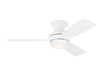 Generation Lighting Ikon 44 Inch LED Ceiling Fan Matte White Finish (3IKR44RZWD)