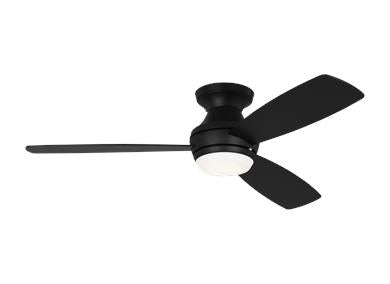 Generation Lighting Ikon 52 Inch LED Ceiling Fan Midnight Black Finish (3IKR52MBKD)