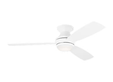 Generation Lighting Ikon 52 Inch LED Ceiling Fan Matte White Finish (3IKR52RZWD)