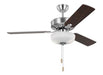 Generation Lighting Linden 48 Inch Ceiling Fan 120V 90 CRI 800Lm Brushed Steel (3LD48BSD)