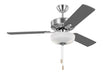 Generation Lighting Linden 48 Inch Ceiling Fan 120V 90 CRI 800Lm Brushed Steel (3LD48BSD)