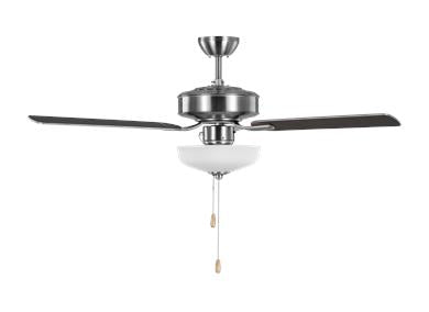 Generation Lighting Linden 48 Inch Ceiling Fan 120V 90 CRI 800Lm Brushed Steel (3LD48BSD)