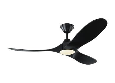 Generation Lighting Maverick 52 Inch LED Ceiling Fan Matte Black Finish (3MAVR52BKBKD)