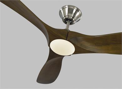 Generation Lighting Maverick 52 Inch LED Ceiling Fan Brushed Steel Finish (3MAVR52BSD)