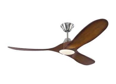 Generation Lighting Maverick 52 Inch LED Ceiling Fan Brushed Steel Finish (3MAVR52BSKOAD)