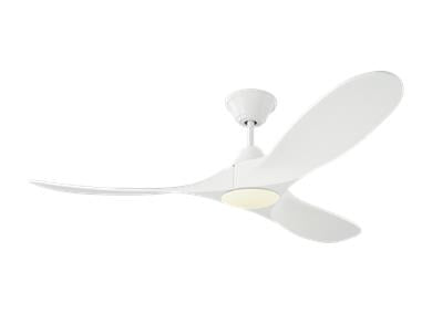 Generation Lighting Maverick 52 Inch LED Ceiling Fan Matte White Finish (3MAVR52RZWD)