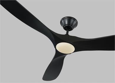 Generation Lighting Maverick 60 Inch LED Ceiling Fan Matte Black Finish (3MAVR60BKBKD)