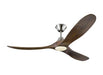 Generation Lighting Maverick 60 Inch LED Ceiling Fan Brushed Steel Finish (3MAVR60BSD)