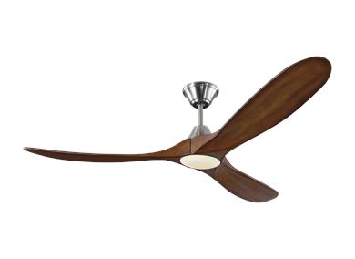 Generation Lighting Maverick 60 Inch LED Ceiling Fan Brushed Steel Finish (3MAVR60BSKOAD)