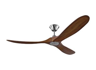 Generation Lighting Maverick 60 Inch Ceiling Fan Brushed Steel Finish (3MAVR60BSKOA)