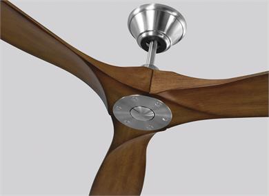 Generation Lighting Maverick 60 Inch Ceiling Fan Brushed Steel Finish (3MAVR60BSKOA)