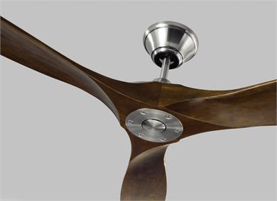 Generation Lighting Maverick 60 Inch Ceiling Fan Brushed Steel Finish (3MAVR60BS)