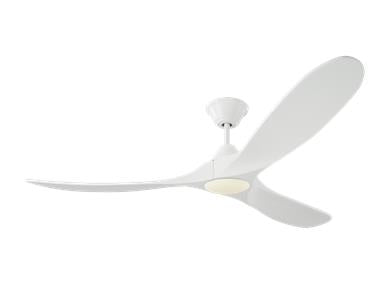 Generation Lighting Maverick 60 Inch LED Ceiling Fan Matte White Finish (3MAVR60RZWD)