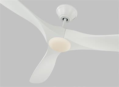 Generation Lighting Maverick 60 Inch LED Ceiling Fan Matte White Finish (3MAVR60RZWD)