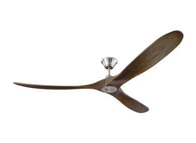 Generation Lighting Maverick 70 Inch Ceiling Fan Brushed Steel Finish (3MAVR70BS)