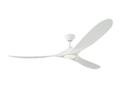 Generation Lighting Maverick 70 Inch LED Ceiling Fan Matte White Finish (3MAVR70RZWD)