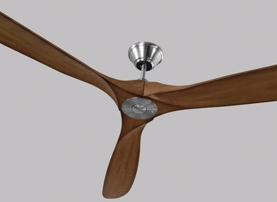 Generation Lighting Maverick 88 Inch Ceiling Fan Brushed Steel Finish (3MAVR88BSKOA)