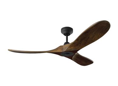 Generation Lighting Maverick Smart 52 Ceiling Fan - Matte Black With Dark Walnut Blades (3MAVSM52MBK)