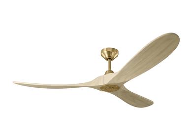 Generation Lighting Maverick Smart 60 Ceiling Fan - Burnished Brass With Washed White Oak Blades (3MAVSM60BBSWWO)