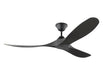 Generation Lighting Maverick 60 Inch Ceiling Fan Midnight Black Finish (3MGMR60MBKMBK)