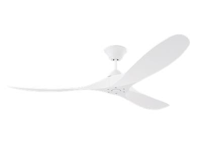 Generation Lighting Maverick Coastal 60 Inch Ceiling Fan - Matte White With Matte White Blades (3MGMR60RZW-V2)