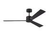 Generation Lighting Rozzen 52 Inch Ceiling Fan Midnight Black Finish (3RZR52MBK)