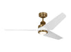 Generation Lighting Ruhlmann 52 Inch LED Ceiling Fan Hand Rubbed Antique Brass Finish (3RULSM52HABD)