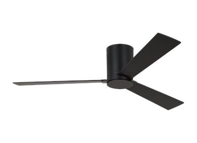 Generation Lighting Rozzen 52 Inch Ceiling Fan Midnight Black Finish (3RZHR52MBK)