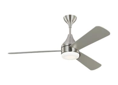 Generation Lighting Streaming 52 Inch LED Ceiling Fan Brushed Steel Finish (3STMSM52BSD)