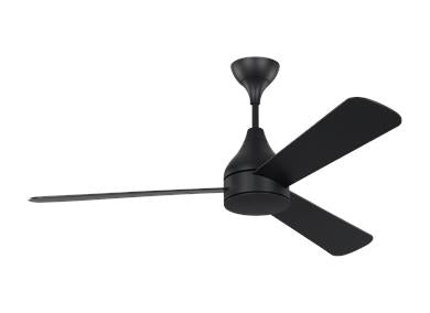 Generation Lighting Streaming 52 Inch LED Ceiling Fan Midnight Black Finish (3STMSM52MBKD)