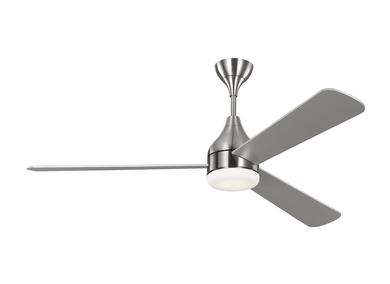 Generation Lighting Streaming 60 Inch LED Ceiling Fan Brushed Steel Finish (3STMSM60BSD)