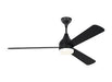 Generation Lighting Streaming 60 Inch LED Ceiling Fan Midnight Black Finish (3STMSM60MBKD)