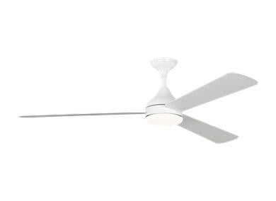 Generation Lighting Streaming 60 Inch LED Ceiling Fan Matte White Finish (3STMSM60RZWD)