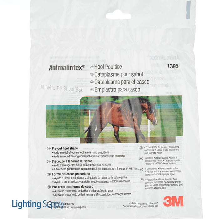 3M - 05279 Animalintex Hoof Poultice Marketed By 1395 Pre-Cut Hoof Shape (7000128590)