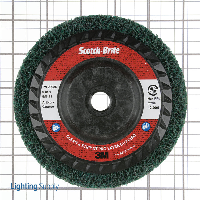 3M - 29936 Scotch-Brite Clean And Strip XT Pro Extra Cut Disc XC-Rd T27 Quick Change 5 Inch X 5/8 Inch -11 A XCS (7100177492)