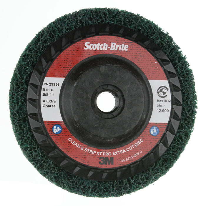 3M - 29936 Scotch-Brite Clean And Strip XT Pro Extra Cut Disc XC-Rd T27 Quick Change 5 Inch X 5/8 Inch -11 A XCS (7100177492)