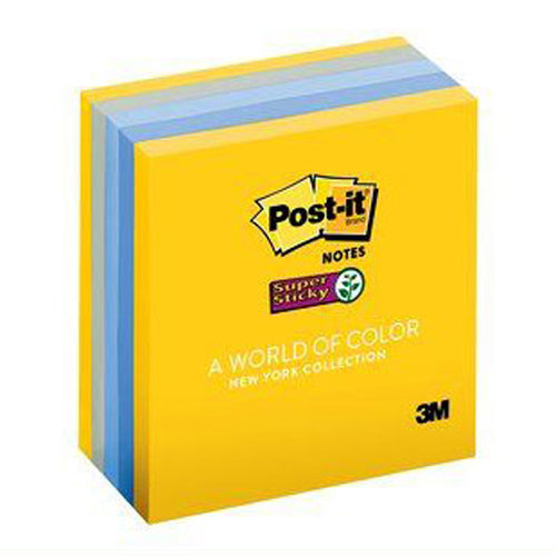 3M - 00670 Post-It Super Sticky Notes 654-12Ssmia 3 Inch X 3 Inch 76 Mm X 76 Mm Miami Collection (7100088470)