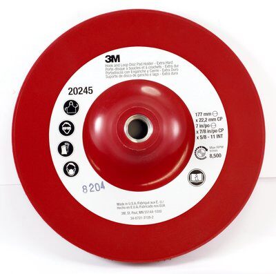 3M - 28891 Hook And Loop Disc Pad Holder 9145Cp 4-1/2 Inch X 7/8 Inch Center Post 5/8-11 Internal (7100101156)