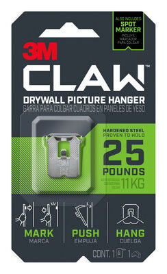 3M Claw Drywall Picture Hanger 25 Pound With Temporary Spot Marker 3PH25M-1ES 1 Hanger 1 Marker (7100233219)