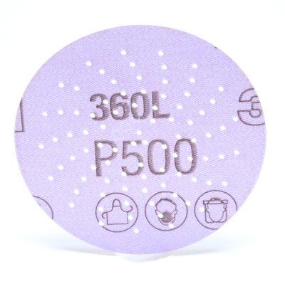 3M - 20889 Hookit Clean Sanding Disc 360L P500 3 Inch Die 300Lg (7000118632)