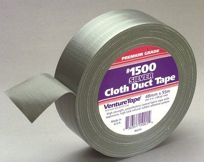 3M - 50004 Venture Tape Cloth Duct Tape 1500 Silver 48 Mm X 55 M 1.88 Inch X 60.1 Yard (7100043836)