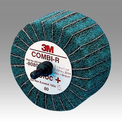 3M - 80802 Scotch-Brite Roloc Plus Combi-R Wheel 80802 2-1/2 Inch X 1-1/4 Inch 80 X-Weight (7000077960)