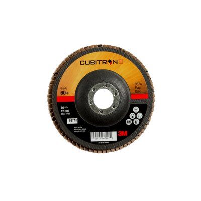 3M - 86718 Cubitron II Flap Disc 967A T27 5 Inch X 7/8 Inch 60 Plus Y-Weight (7000148199)